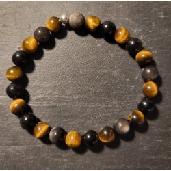 bracelet en obsidienne et...