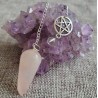 pendule conique quartz rose