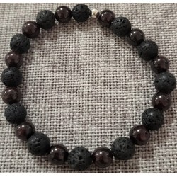 bracelet grenat et perles...