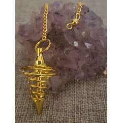 pendule spirale  doré